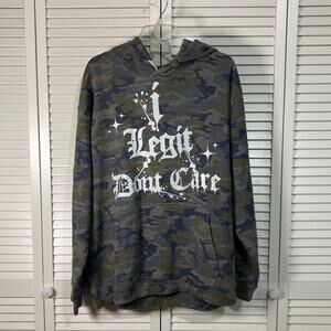 L.A.T Apparel Activewear Camo Hoodie Sweatshirt XL